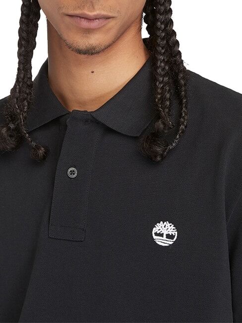 MILLERS RIVER Polo piqué BLACK - maiou Polo