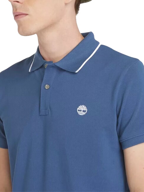 JACQUARD YD  Tricou polo cu maneca scurta denim închis la culoare - maiou Polo