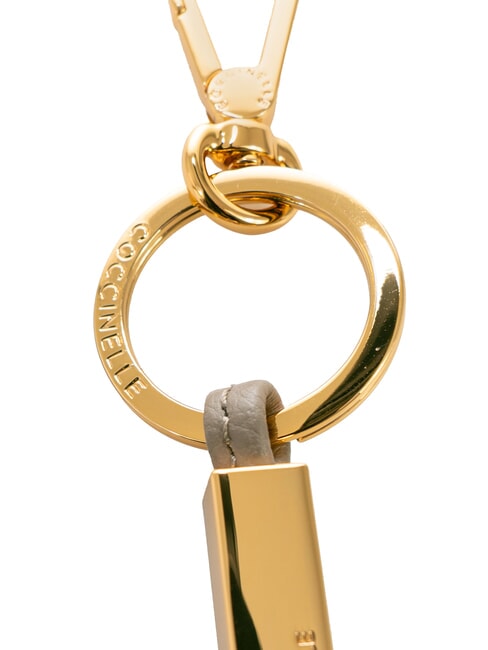 ESSENTIAL Breloc din piele și metal taupe cald - Portchei