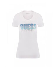 GUESS CN SS GLITTER  Tricou din bumbac alb purpuriu - tricou - 4
