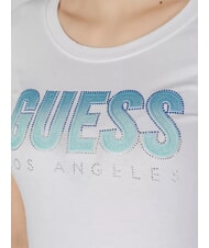 GUESS CN SS GLITTER  Tricou din bumbac alb purpuriu - tricou - 3
