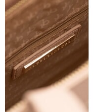 ROCCOBAROCCO GRACE Geanta de umar cu crampoane bej - Genți femei - 4