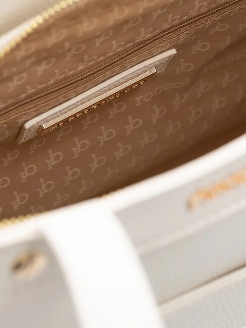 GRACE Geanta de umar cu crampoane alb - Genți femei