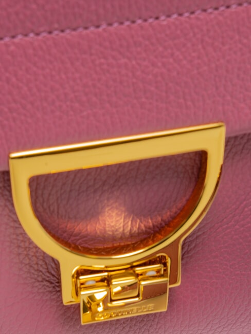 ARLETTIS SIGNATURE Geanta din piele cu bareta de umar pulpă roz - Genți femei