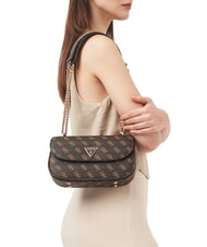 GUESS ECO ERICA Geantă de umăr/încrucișată maro - Genți femei - 5