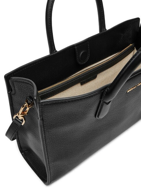 SCARLETT  Geanta de mana, cu bareta de umar, din piele negru - Genți femei