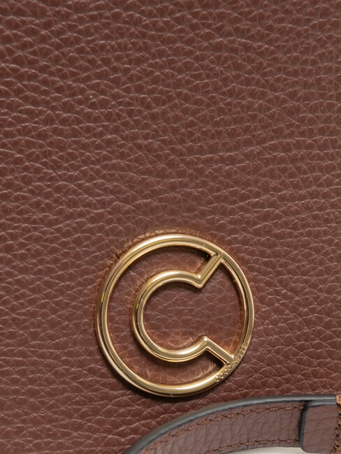 LEILANI Geanta de mana din piele cu bareta de umar roşcovă - Genți femei