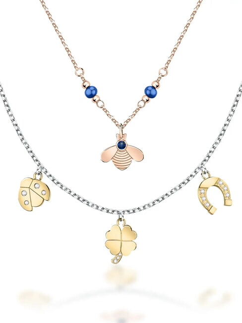 TALISMANI  Colier de cristal GRI - Lănțișoare