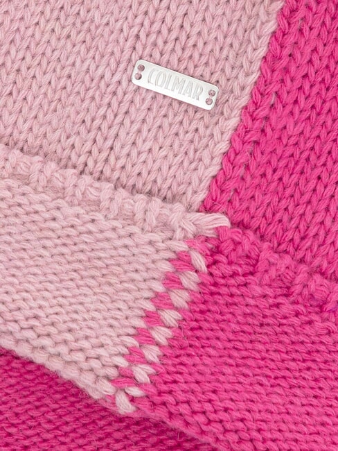 ARTHUR Pălărie bicoloră cu manșetă floare trandafirie-framboi - Căciuli