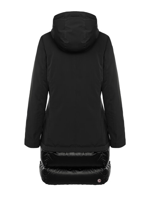 PURENESS Jachetă din puf bimaterial cu glugă negru - Jachete de puf pentru femei