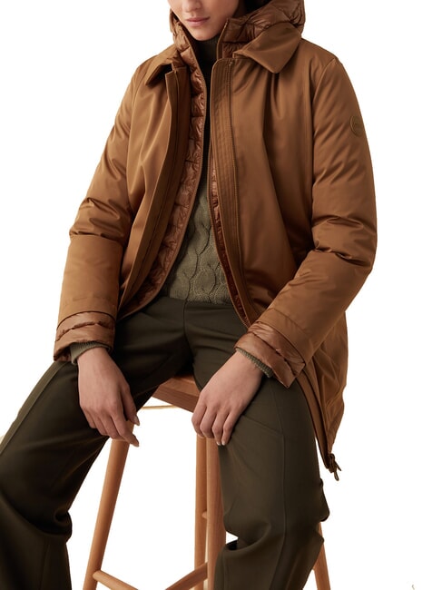 SURROUNDING Jachetă lungă căptușită cu glugă ciupercă - Jachete pentru femei