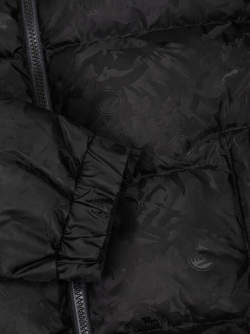 DAZZLE Jacheta de puf cu gluga negru-negru - Jachete pentru bărbați