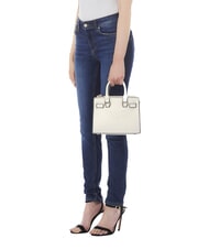 LIUJO HALONA Geantă tote mică realizată manual aproape alb - Genți femei - 5