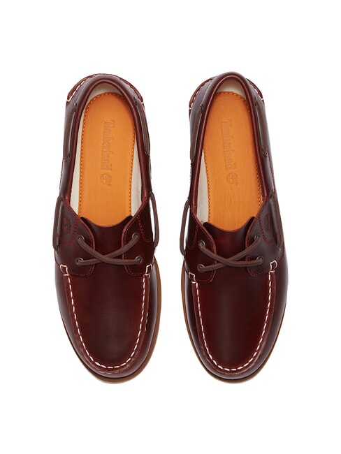 CLASSIC BOAT  Pantofi de barca din piele burgundy fullgrain - Pantofi femei