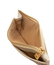 LOVE MOSCHINO METALLIC LOGO Suport plat pentru carduri cu portmonee fildeş - Portofele femei - 4