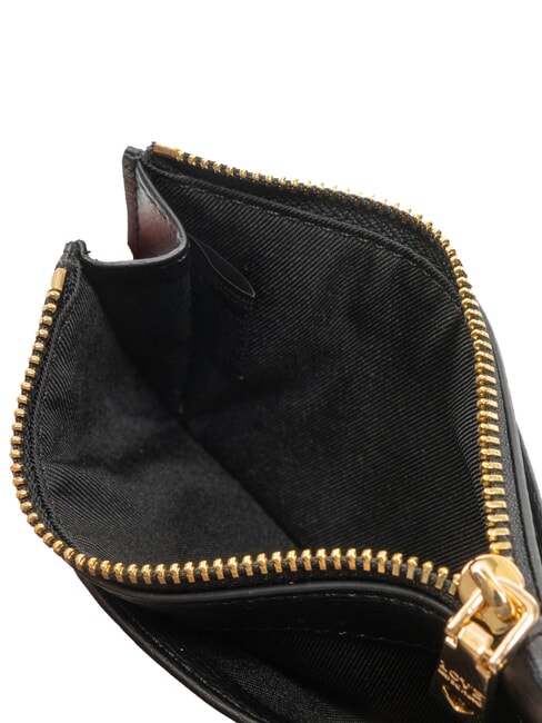 METALLIC LOGO Suport plat pentru carduri cu portmonee negru - Portofele femei