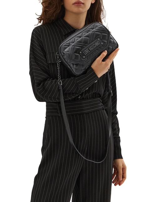 QUILTED  Mini geantă pentru cameră cu curea de umăr negru - Genți femei