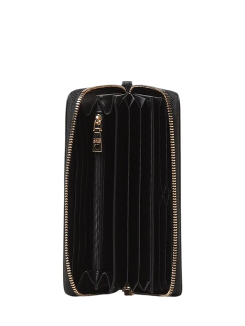 GOLD LETTERING Portofel cu fermoar negru - Portofele femei