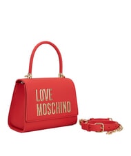 LOVE MOSCHINO LETTERING Geantă mini, cu curea de umăr RED - Genți femei - 2