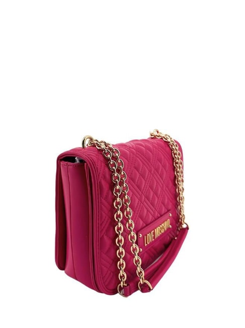 QUILTED GOLD CHAIN Geantă de umăr/încrucișată magenta - Genți femei