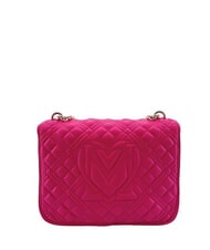 LOVE MOSCHINO QUILTED GOLD CHAIN Geantă de umăr/încrucișată magenta - Genți femei - 3