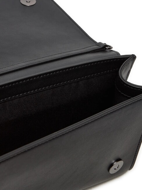 CHAIN Geantă de umăr cu micro știfturi negru/gunmetal - Genți femei