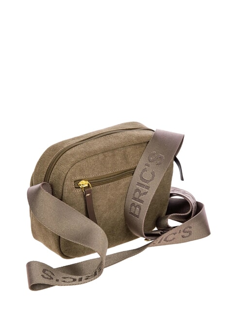 SORRENTO ERICA Geantă mică de umăr din pânză cacao - Genți femei