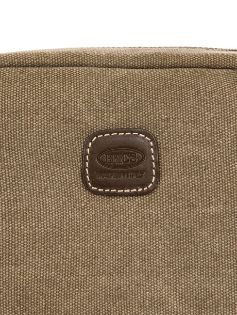 SORRENTO ERICA Geantă mică de umăr din pânză cacao - Genți femei