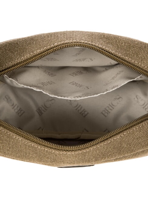 SORRENTO ERICA Geantă mică de umăr din pânză cacao - Genți femei