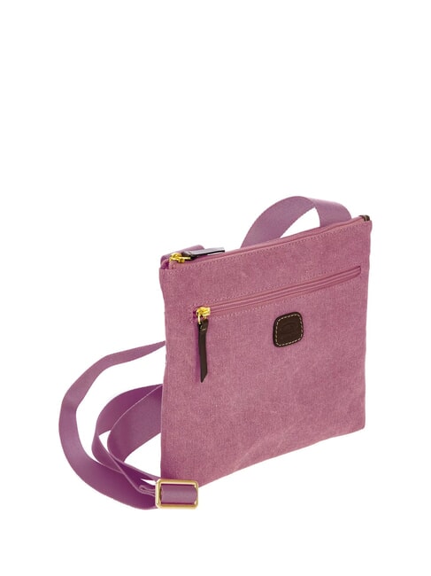 SORRENTO EMMA Geantă de umăr plată din pânză ciclamen - Genți femei