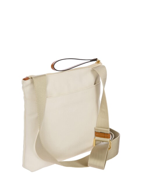 SORRENTO EMMA Geantă de umăr plată din pânză CREMĂ - Genți femei