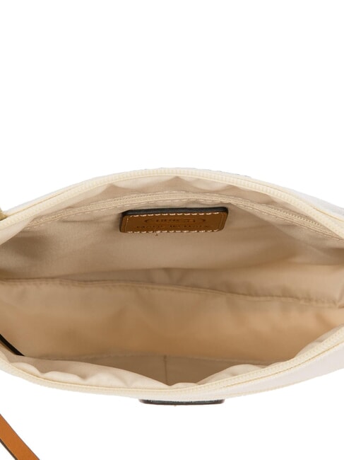 SORRENTO EMMA Geantă de umăr plată din pânză CREMĂ - Genți femei