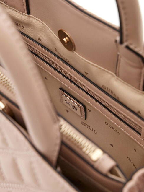 GIULLY Geanta matlasata cu manere duble bej deschis - Genți femei