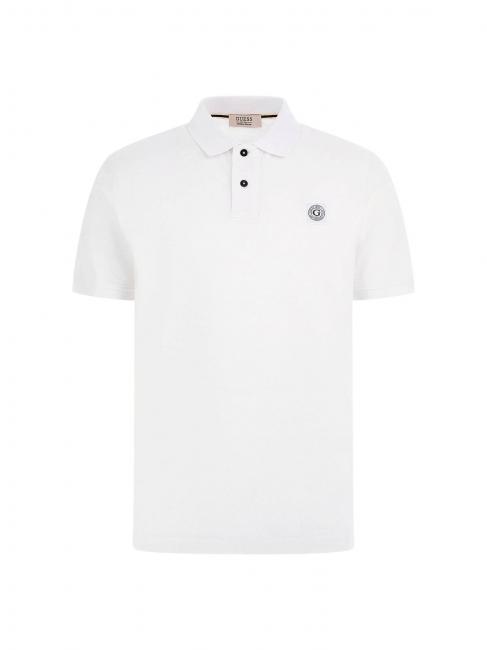 WASHED  Tricou polo cu maneca scurta alb purpuriu - maiou Polo