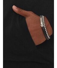GUESS DARREL Cardigan cu fermoar complet pe g&acirc;t jetbla - Pulovere pentru bărbați - 4