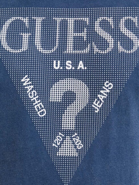 TRIANGLE Tricou din bumbac cu imprimeu fanion albastru - tricou