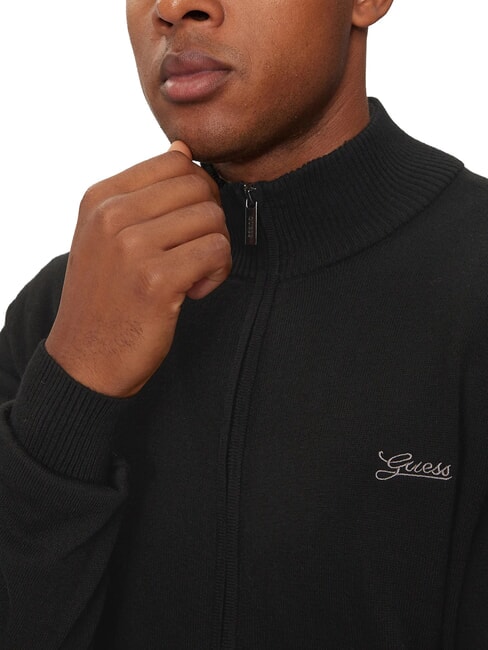 DARREL Cardigan cu fermoar complet pe gât jetbla - Pulovere pentru bărbați