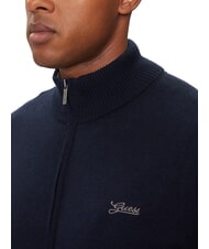 GUESS DARREL Cardigan cu fermoar complet pe g&acirc;t smartblue - Pulovere pentru bărbați - 3