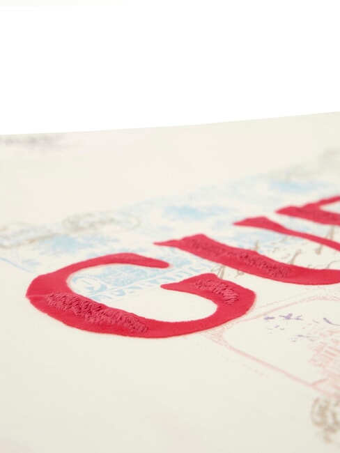 WORLD STAMPS Tricou din bumbac alb perlat multi - tricou