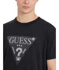 GUESS TRIANGLE Tricou din bumbac cu imprimeu jetbla - tricou - 3