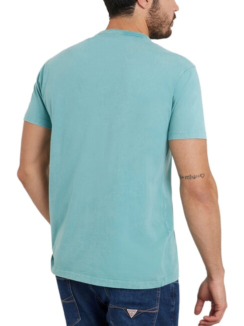 TRIANGLE Tricou din bumbac cu imprimeu teal moale - tricou