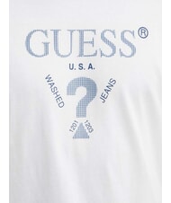 GUESS TRIANGLE Tricou din bumbac cu imprimeu alb purpuriu - tricou - 4