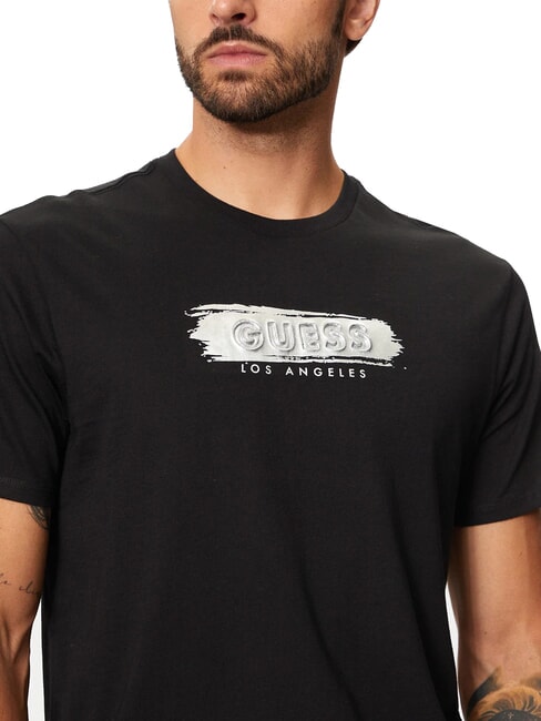 METALLIC LOGO Tricou cu imprimeu in relief jetbla - tricou