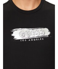 GUESS METALLIC LOGO Tricou cu imprimeu in relief jetbla - tricou - 4