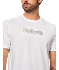 GUESS METALLIC LOGO Tricou cu imprimeu in relief alb purpuriu - tricou - 3