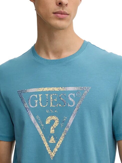 TRIANGLE Tricou cu maxi imprimeu albastru furtună sălbatică - tricou