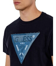 GUESS TRIANGLE Tricou cu plasture maxi logo jetbla - tricou - 3