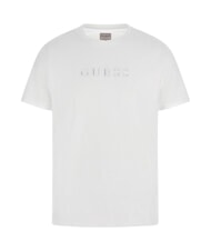 GUESS LOGO EMBROIDERY Tricou din bumbac alb purpuriu - tricou - 4