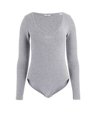 GUESS TESSA Body cu m&acirc;necă lungă cu nervuri gj medium grey heath - tricou - 4