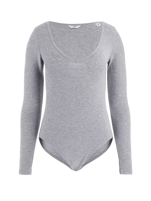 TESSA Body cu mânecă lungă cu nervuri gj medium grey heath - tricou